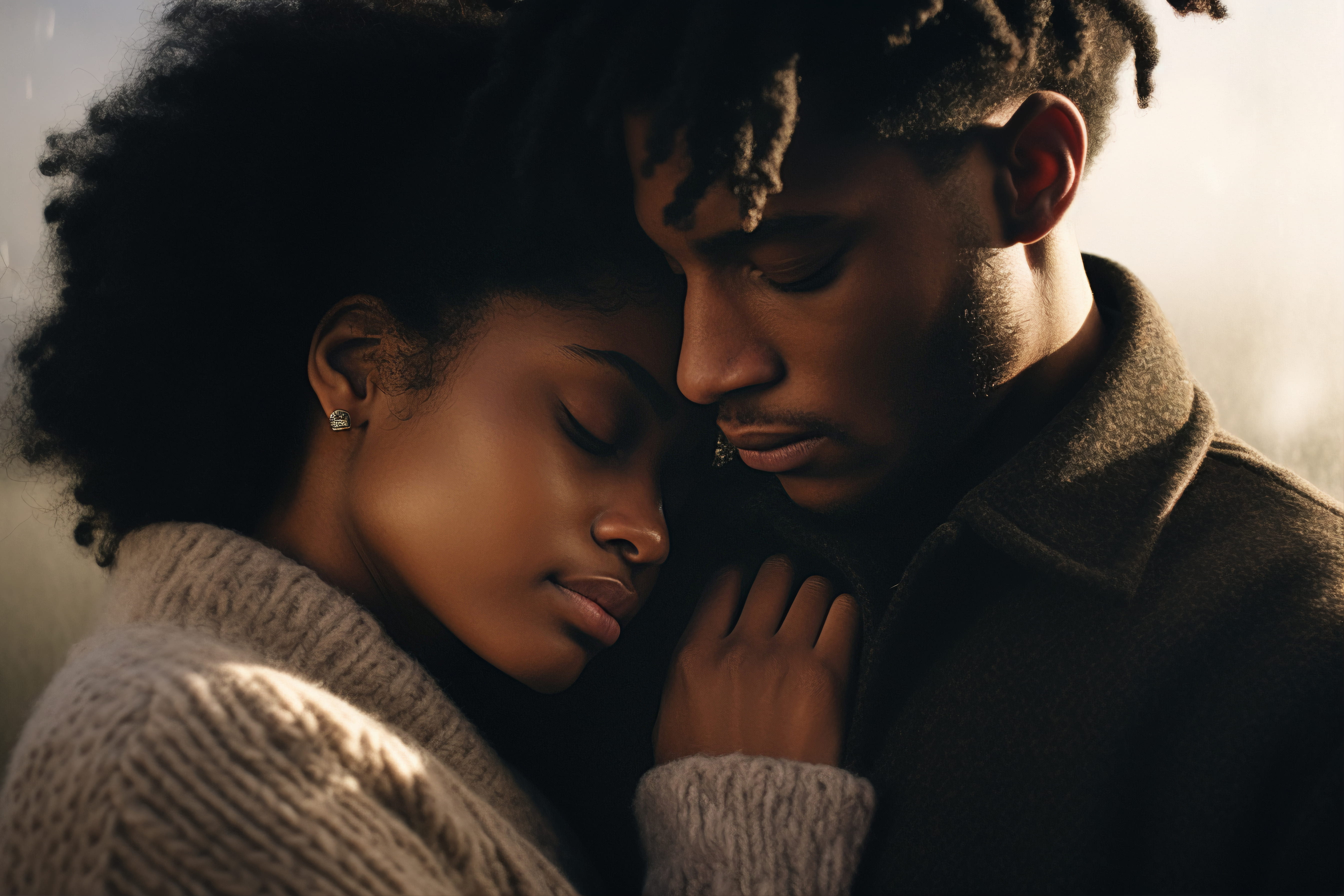 Couple holding eachother