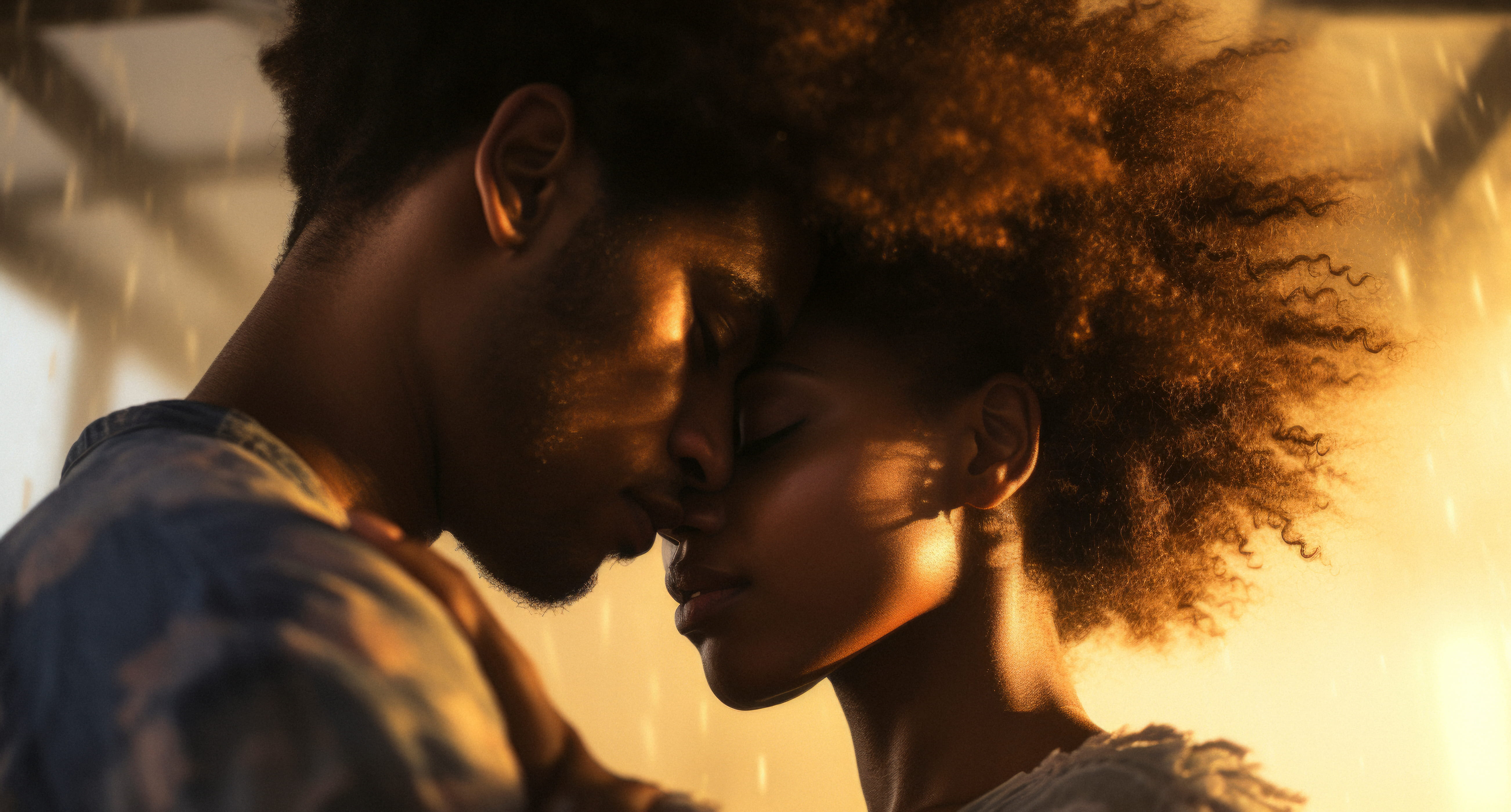 Couple sharing an intimate moment